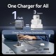 Зарядний пристрій 3xUSB 70W GaN (2хUSB-C+USB-A) + USB-C cable М-М Black Vention