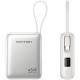 УМБ Vention 10000mAh 45W PD, QC3.0 USB-C In/Out, with Built-in USB-C and Lightning Cables Beige