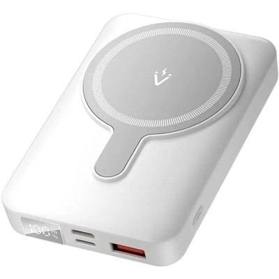 Повербанк (зовнішній акумулятор) Vention Magnetic Wireless 10000mAh 22.5W білий