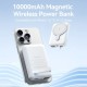 УМБ Vention Magnetic Wireless 10000mAh 22.5W PD,QC 3.0,USB-C,Lightning,USB-A,LED Display White