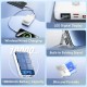 УМБ Vention Magnetic Wireless 10000mAh 22.5W PD,QC 3.0,USB-C,Lightning,USB-A,LED Display White