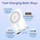 УМБ Vention Magnetic Wireless 10000mAh 22.5W PD,QC 3.0,USB-C,Lightning,USB-A,LED Display White