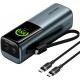 УМБ Vention 20000mAh 165W PD3.1, USB-A, USB-C In/Out, with Built-in USB-C cable, TFT Display, Gray