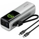 УМБ Vention 20000mAh 165W PD3.1, USB-A, USB-C In/Out, with Built-in USB-C cable, TFT Display, Silver