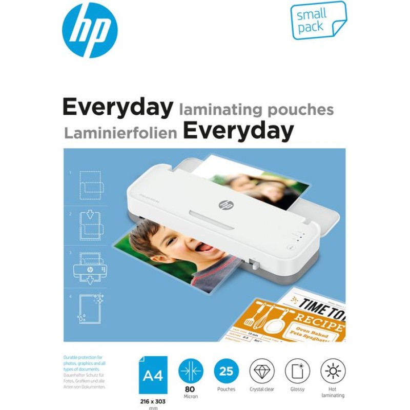 Плівка для ламінування (ламінувальні пакети) HP Everyday Laminating Pouches A4, 80 мкм, 25 шт