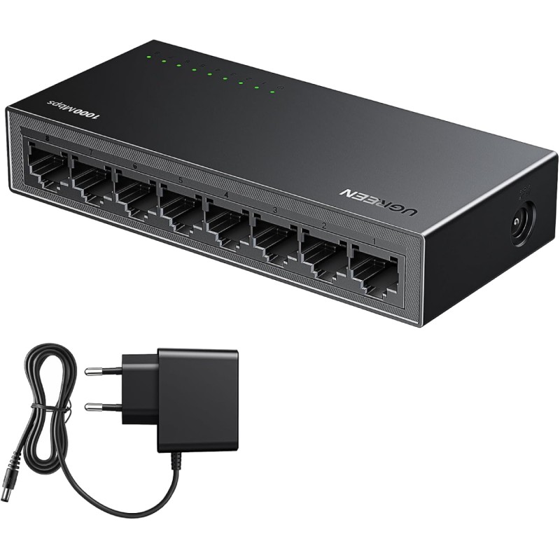 Комутатор Ugreen, 8-Port Gigabit Ethernet Switch