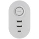 Power filtr 1,5м IOIO SL3000, 1.5м, білий (3 зах роз + 2 порти USB-A та 1 порт USB-C)