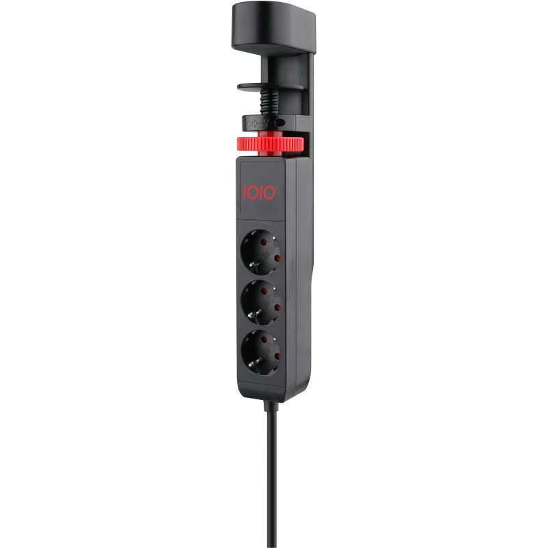 Power filtr 1,5м IOIO SL3000, 1.5м, чорний (3 зах роз + 2 порти USB-A та 1 порт USB-C)