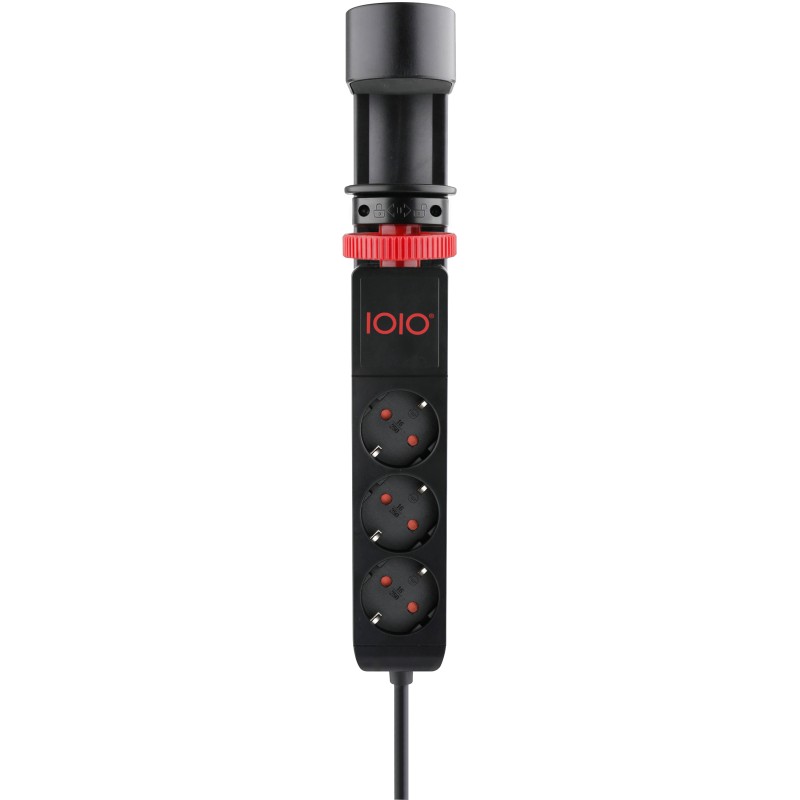 Power filtr 1,5м IOIO SL3000, 1.5м, чорний (3 зах роз + 2 порти USB-A та 1 порт USB-C)