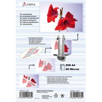 Плівка для ламінування Olympia Laminating Pouches, A4, 80 Mic, 220 x 19 x 307 mm, 100 pcs