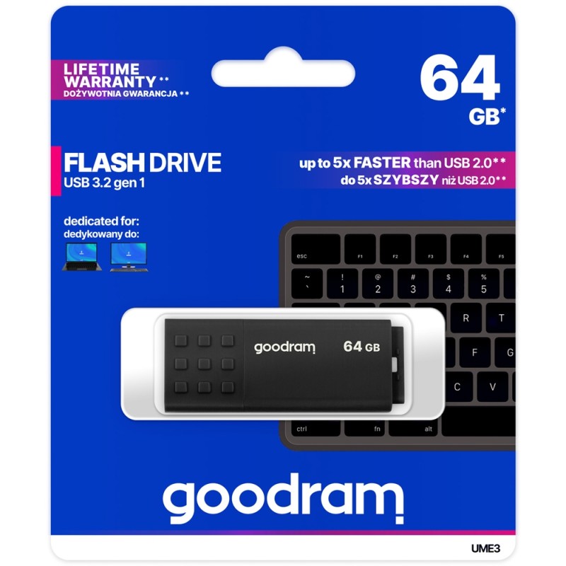 USB Flash GoodRAM 64GB USB 3.0 UME3 Black, Retail