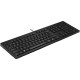 Клавіатура мембранна НР 125, 109key, USB-A, EN/UK, чорний