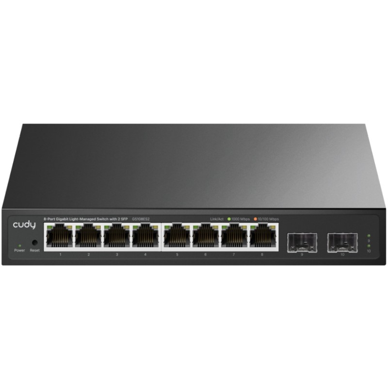 Комутатор (мережевий світч) Cudy GS108ES2 8 Gigabit + 2 SFP