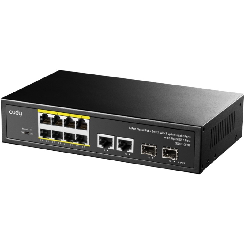 Комутатор (мережевий свіч) Cudy GS1010PS2 12 портів PoE+