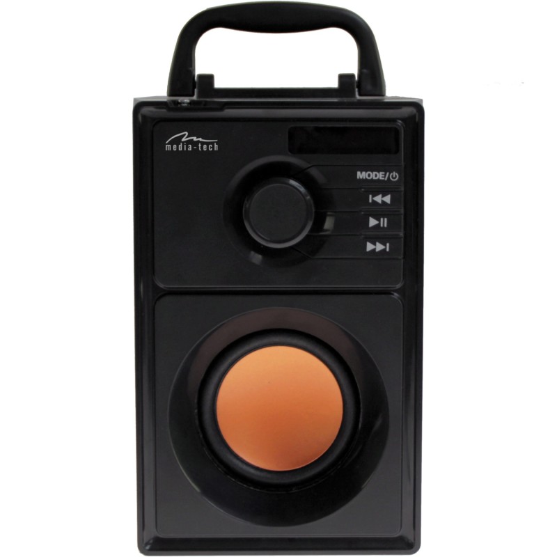 Акустична система 1.0 Media-Tech 15W, Bluetooth/FM/AUX/SD/USB/пульт/BOOMBOX, помар. мембрана, чор