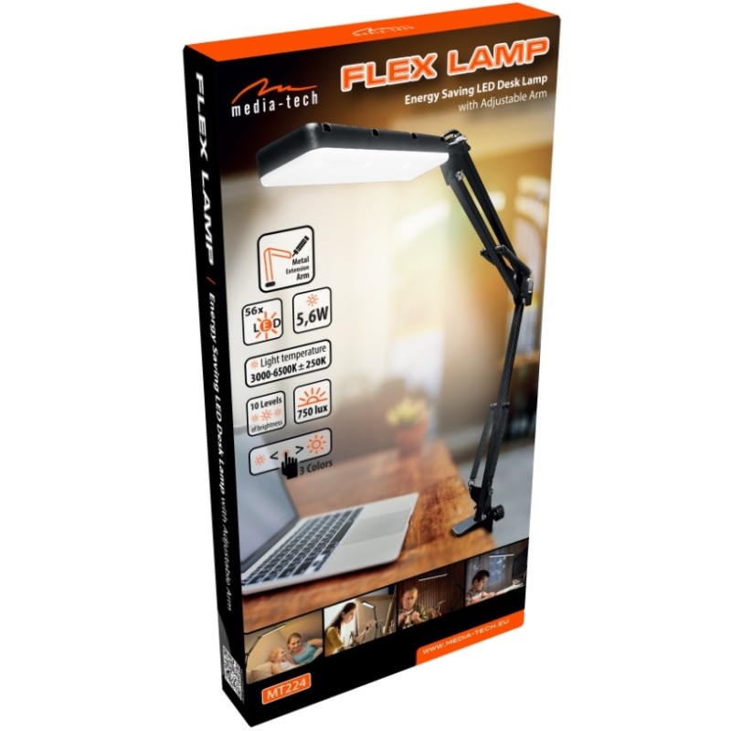 LED лампа настільна Media-Tech FLEX LAMP 5,6W 6500K 5V Black LED лампа настільна Media-Tech FLEX LAMP 5,6W 6500K 5V Black