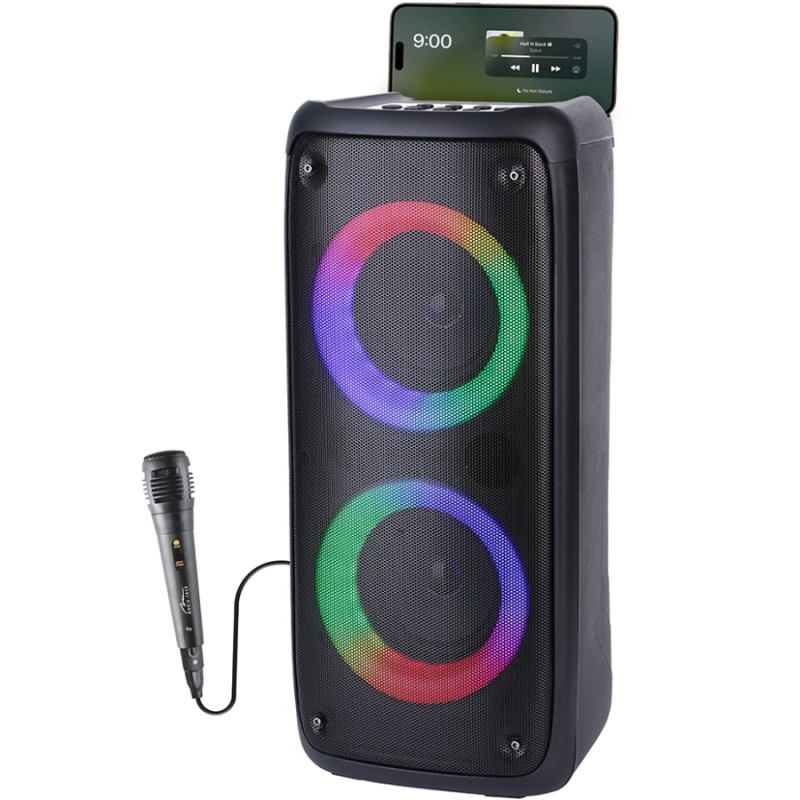 Акустична система 1.0 Media-Tech 40W, Bluetooth/AUX/microSD/MP3/USB/TWS/КАРАОКЕ/LED чорна