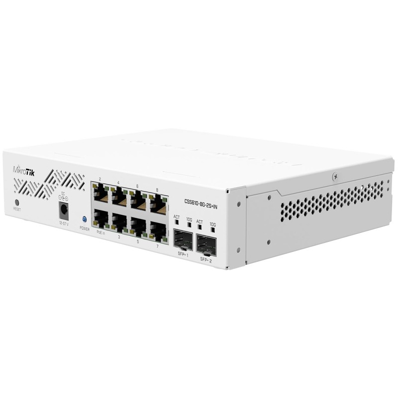 Комутатор (мережевий комутатор) MikroTik CSS610-8G-2S+IN 8x Gigabit, 2x SFP+