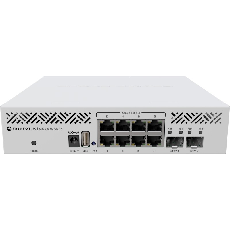 Комутатор (мережевий свіч) Mikrotik CRS310-8G+2S+IN 8×2.5G Ethernet і 2×SFP+