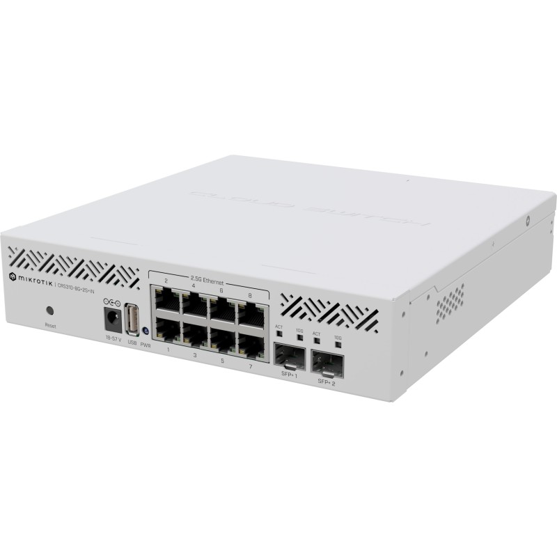 Комутатор (мережевий свіч) Mikrotik CRS310-8G+2S+IN 8×2.5G Ethernet і 2×SFP+