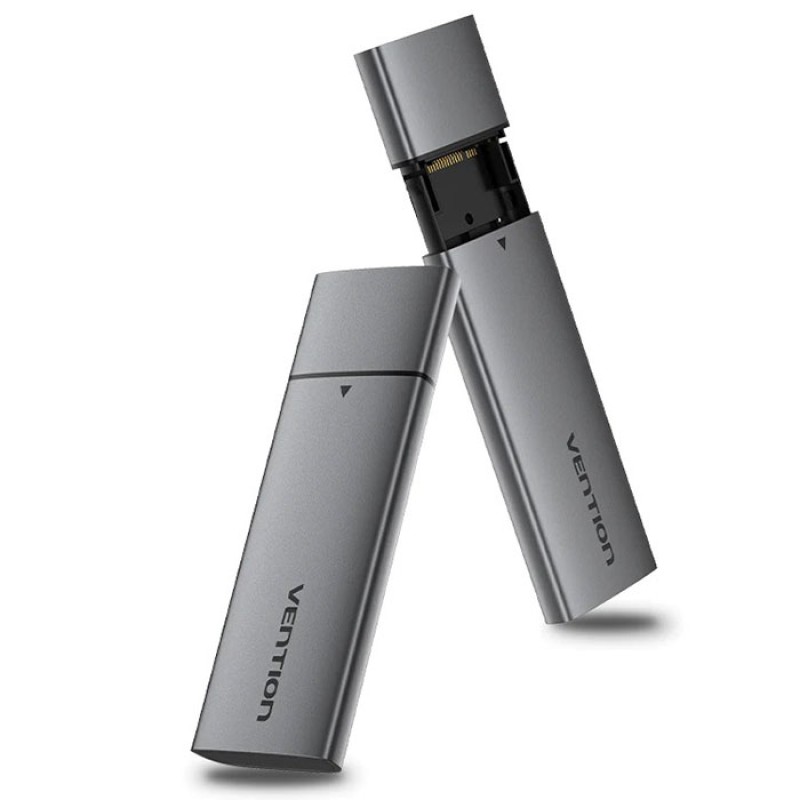 Зовнішня кишеня (корпус) Vention KPGH0 для SSD M.2 NVMe USB Type-C 3.2 сіра