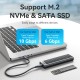 Зовнішня кишеня (корпус) Vention для SSD M.2 NVMe, Type-C 10 Гбіт/с, сіра