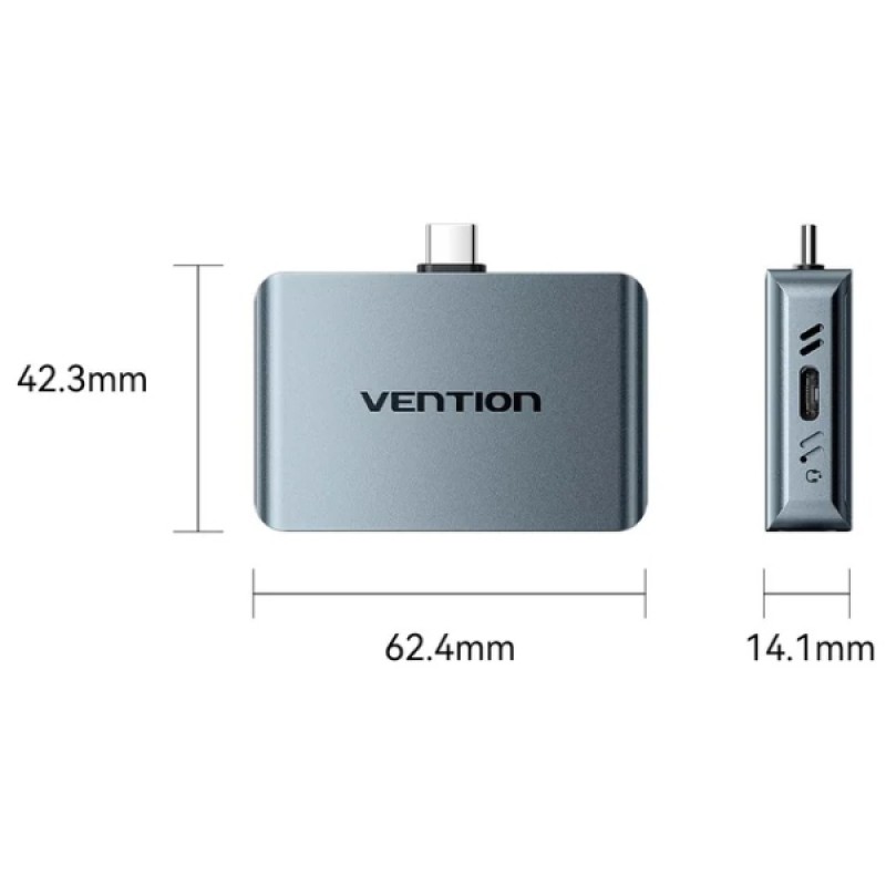 Зовнішня кишеня для SSD (корпус для накопичувача) Vention M.2 NVMe, Type-C 3.2 Gen 2-C