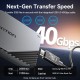 Зовнішня кишеня для SSD (корпус для накопичувача) Vention USB Type-C 4.0, сіра Зовнішня кишеня для SSD (корпус для накопичувача) Vention USB Type-C 4.0, сіра