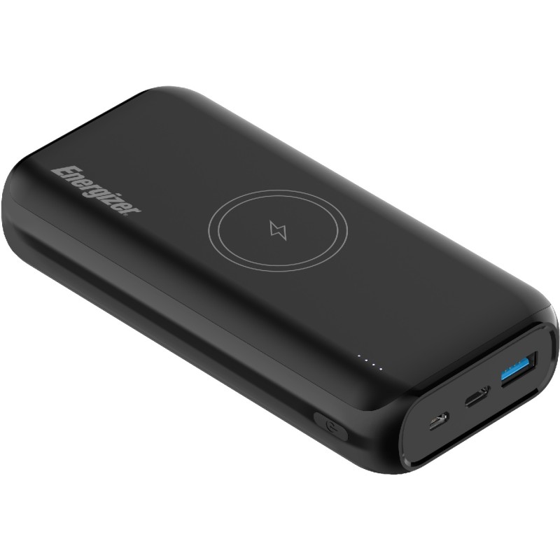 Повербанк (зовнішній акумулятор) Energizer Magnetic Wireless 20 000 мА·год Чорний