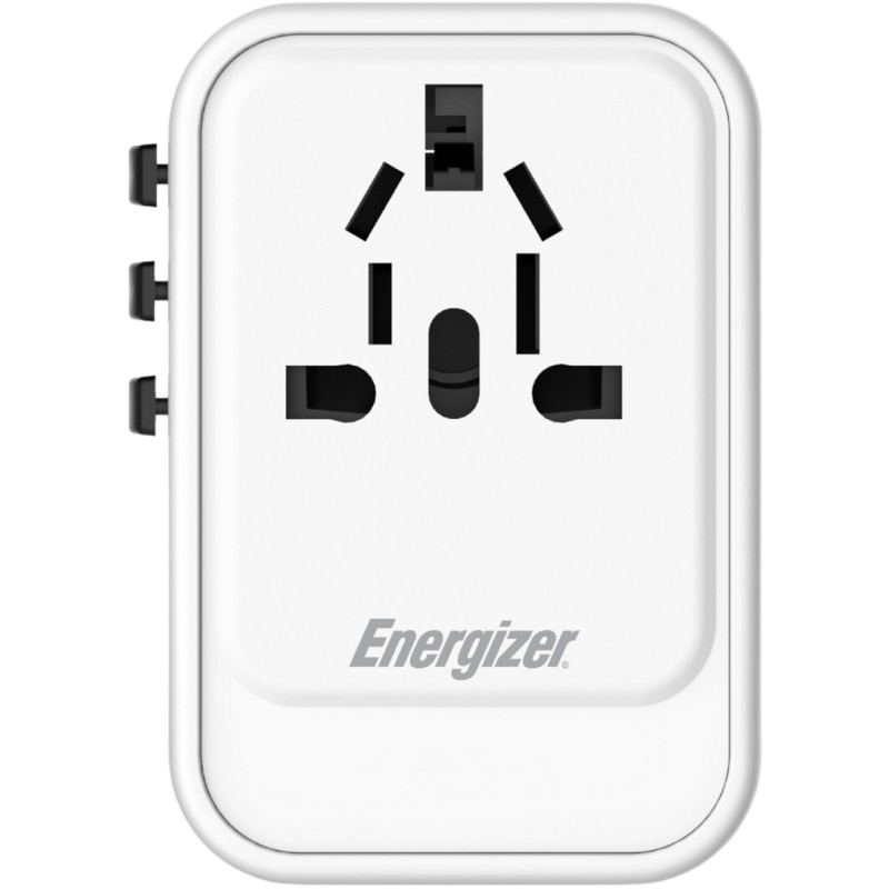 Зарядное устройство (сетевой адаптер) Energizer 45 Вт GaN, 3 USB, универсальные вилки