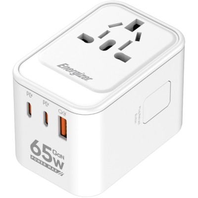 Зарядное устройство (сетевой адаптер) Energizer ETC650 65 Вт, 3 USB