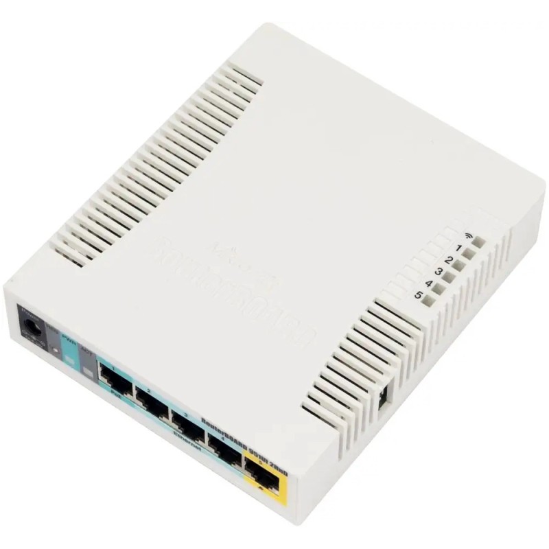 Wi-Fi маршрутизатор (роутер) Mikrotik RB951Ui-2HnD N300, 5 портів 10/100 Wi-Fi маршрутизатор (роутер) Mikrotik RB951Ui-2HnD N300, 5 портів 10/100