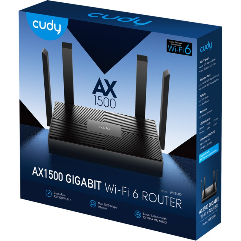 Маршрутизатор (роутер) Cudy WR1500 AX1500 Wi-Fi 6