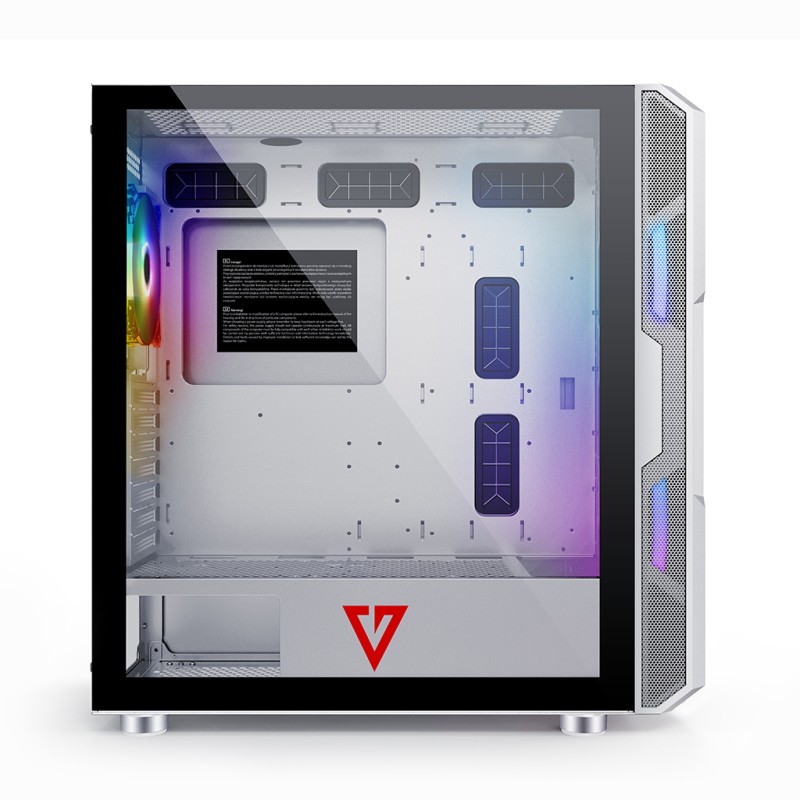 Корпус для ПК (компьютерный корпус) Modecom AMIRANI ARGB WHITE ATX с вентиляторами 2x200 мм