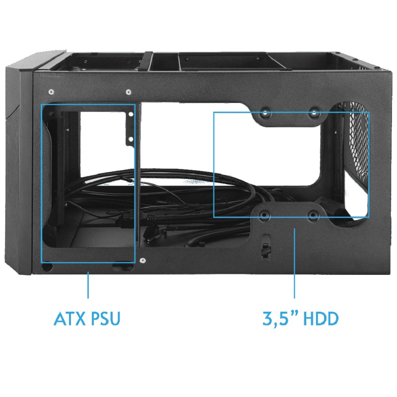 Корпус (системный блок) Chieftec PRO CUBE MINI CN-01B-OP mini-ITX, чёрный, без БП