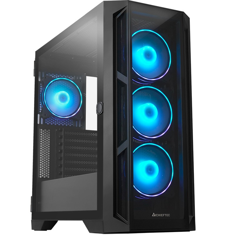 Корпус (комп'ютерний корпус) Chieftec APEX GA-01B-TG-OP 4x120 мм A-RGB, чорний