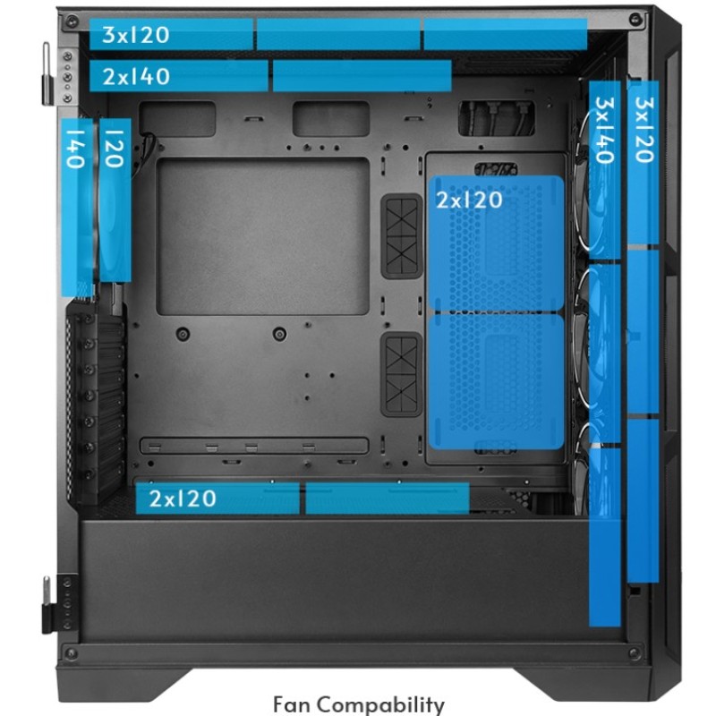 Корпус (комп'ютерний корпус) Chieftec APEX GA-01B-TG-OP 4x120 мм A-RGB, чорний