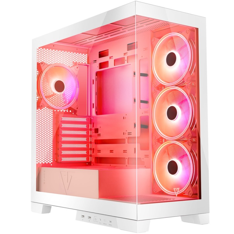 Корпус ПК (комп'ютерний корпус) Modecom VOLCANO SPACE APEX ARGB MIDI-Tower білий без БЖ
