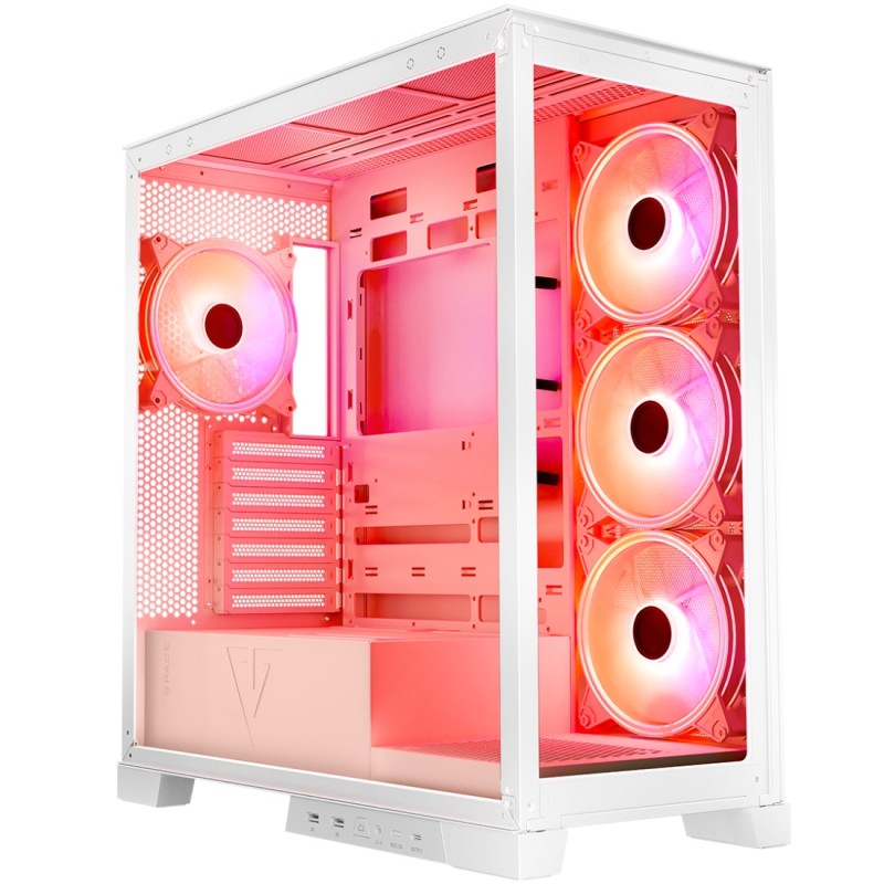 Корпус ПК (комп'ютерний корпус) Modecom VOLCANO SPACE APEX ARGB MIDI-Tower білий без БЖ