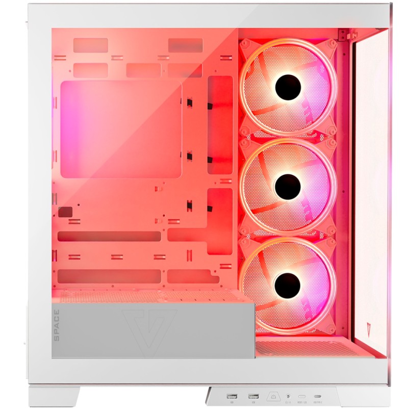 Корпус ПК (комп'ютерний корпус) Modecom VOLCANO SPACE APEX ARGB MIDI-Tower білий без БЖ