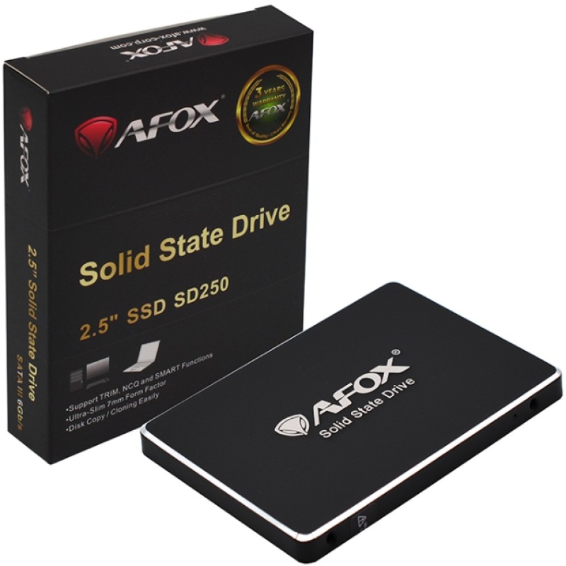 SSD-накопитель (твердотельный диск) AFox SD250-512GN 512 ГБ SATA III 2.5" SSD-накопитель (твердотельный диск) AFox SD250-512GN 512 ГБ SATA III 2.5"