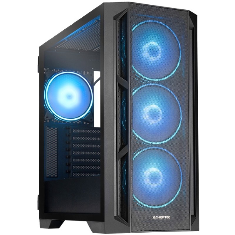 Корпус (корпус ПК) Chieftec APEX LUMO GA-01B-L-OP E-ATX, Black, 4x140 мм A-RGB