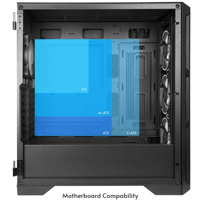 Корпус (корпус ПК) Chieftec APEX LUMO GA-01B-L-OP E-ATX, Black, 4x140 мм A-RGB