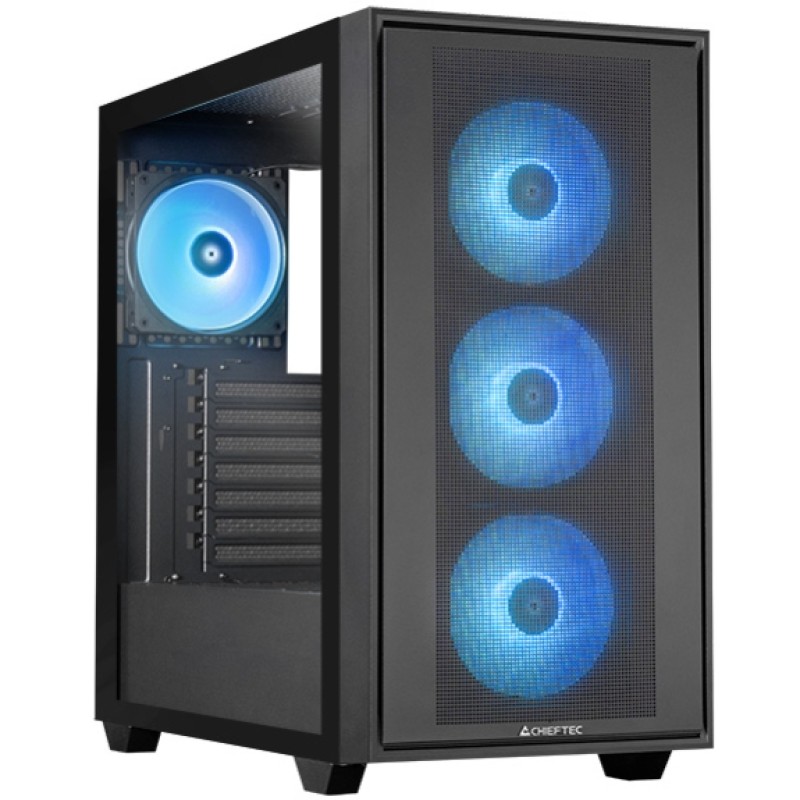Корпус (компьютерный корпус) Chieftec HUNTER 3 GS-03B-OP 4x120 мм A-RGB, без БП
