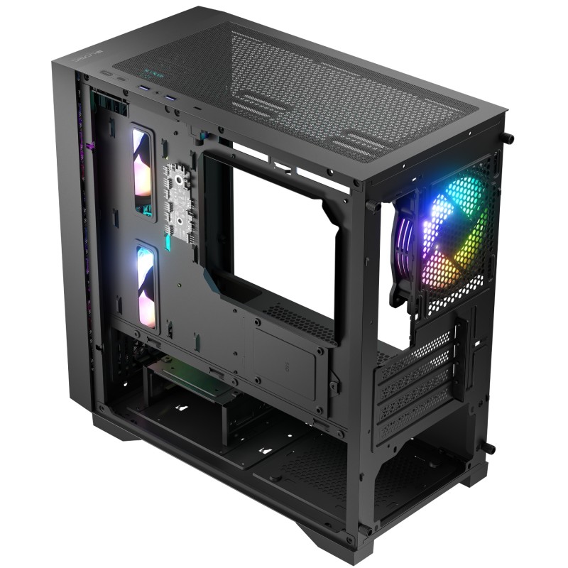 Корпус (системный блок) LogicConcept DART PRO ARGB MINI BLACK MESH 3 вентилятора