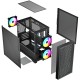 Корпус (системный блок) LogicConcept DART PRO ARGB MINI BLACK MESH 3 вентилятора