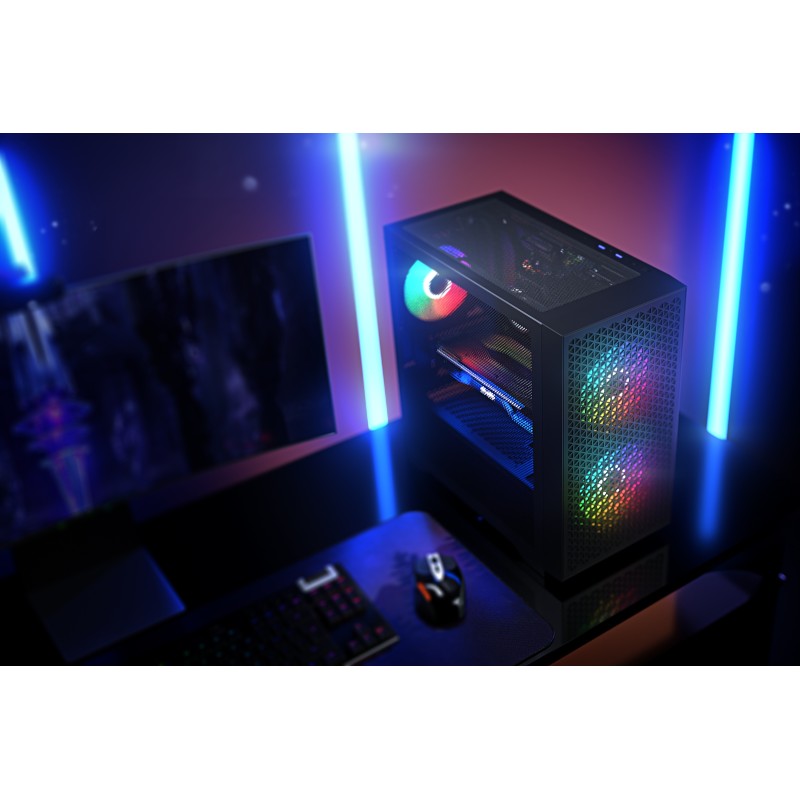 Корпус (системный блок) LogicConcept DART PRO ARGB MINI BLACK MESH 3 вентилятора