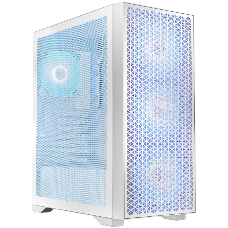 Комп’ютерний корпус (корпус для ПК) LogicConcept DART PRO ARGB MIDI білий, 4 вентилятори