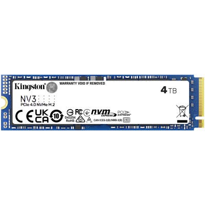 SSD-накопичувач (твердотільний накопичувач) Kingston NV3 4TB M.2 2280 PCIe 4.0 x4 NVMe SSD-накопичувач (твердотільний накопичувач) Kingston NV3 4TB M.2 2280 PCIe 4.0 x4 NVMe