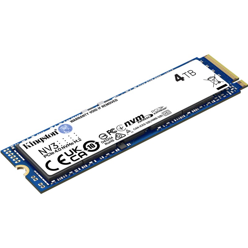 SSD-накопичувач (твердотільний накопичувач) Kingston NV3 4TB M.2 2280 PCIe 4.0 x4 NVMe SSD-накопичувач (твердотільний накопичувач) Kingston NV3 4TB M.2 2280 PCIe 4.0 x4 NVMe